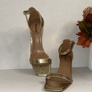Abound Shimmering Gold‎ Ankle Strap Heels